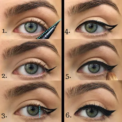 How to Eyeliner - makeup tutorial / Как рисовать стрелки - пошаговый макияж  глаз | Нанести подводку для глаз, Макияж без подводки для глаз, Макияж глаз