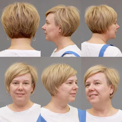 Стрижка боб-каре на короткие волосы 2018: вид сзади и спереди