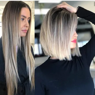 Оцените преображение от 1 до 10. 👇🏻💖 😍. Лучше до или после? | Short  hair balayage, Balayage hair, Thick hair styles