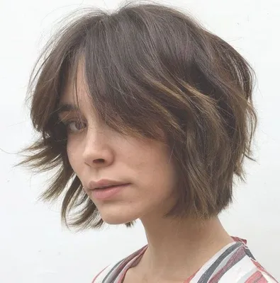 Short Shaggy Bob with Bangs | Thick hair styles, Haircut for thick hair,  Short bob hairstyles