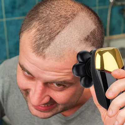 YBLNTEK 6D 5 в 1 Электрическая бритва для лысых мужчин Водонепроницаемая  машинка для стрижки волос в ушах и носу Бритва для бороды Набор для ухода  за лошадьми USB Аккумуляторная | AliExpress