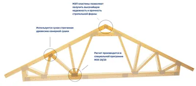 Стропильная ферма с огне-биозащитой