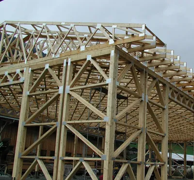 Стропильная система двухскатной крыши деревянных ферм купить