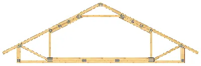 Стропильная и подстропильная ферма для крыши