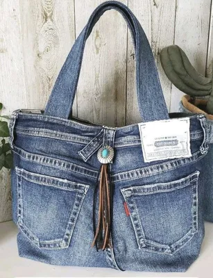 Из старых джинсов своими руками: 25 потрясающих сумок (идеи, выкройки,  мастер-классы). Делюсь подборкой | Шить буду | Дзен