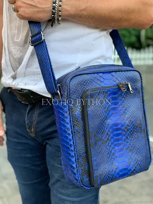 Мужская сумка из кожи питона BG-415 - EXOTIQ PYTHON