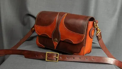 Сумка из кожи своими руками + Выкройка. Кожаная сумка / Leather bag  handmade + pattern - YouTube