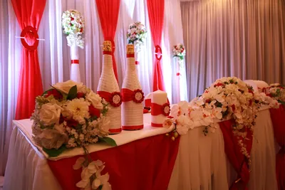 Свадьба в красном цвете и красно-белая свадьба