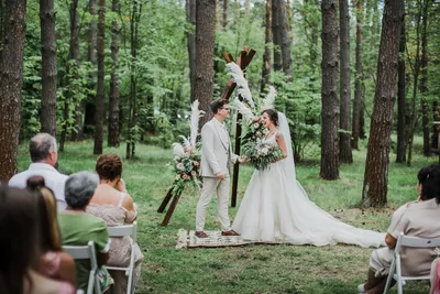 Свадьба в лесу весной фотография Stock | Adobe Stock