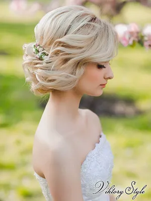 Свадебные прически на короткие волосы: 50 фото | Короткие свадебные стрижки,  Укладка волос к свадьбе, Укладка длинных волос