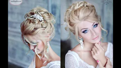 САМЫЕ КРАСИВЫЕ свадебные прически на средние волосы/wedding hairstyles for  medium hair - YouTube