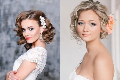 Свадебные прически на короткие волосы, фото. Студия красоты г. Ялты -  yaltastudio.ru