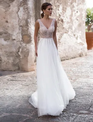 Приталенное свадебное платье Naviblue Bridal Nybia 73161K-1 | Купить свадебное  платье в салоне Валенсия (Москва)