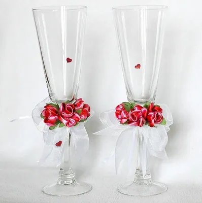 Свадебные бокалы «Lace» ручной работы - заказать в интернет-магазине  «Пион-Декор» или свадебном салоне в Москве