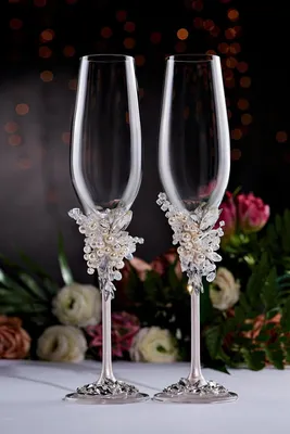 СВАДЕБНЫЕ БОКАЛЫ СВОИМИ РУКАМИ ♥ МАСТЕР-КЛАСС ♥ WEDDING GLASSES ♥ DIY |  Бокалы, Свадебные сувениры, Свадебные аксессуары