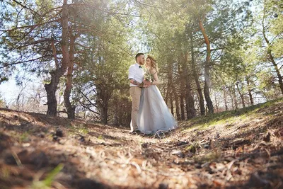 свадебная фотосессия, свадебная фотосессия в лесу, свадебная фотосессия в  щепкинском лесу, свадьба в лесу, свадьба фотосессия - The-wedding.ru