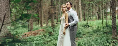 свадебная фотосессия в лесу, свадебная фотосессия, свадьба в стиле, свадьба  на природе, свадьба в лесу - The-wedding.ru