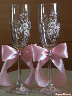 Как украсить бокалы на свадьбу 2024-2025? Топ-10 трендов в оформлении  свадебных бокалов