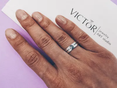 Кольца из белого золота Е-205-B 💍 купить по цене 38407 руб. в Москве