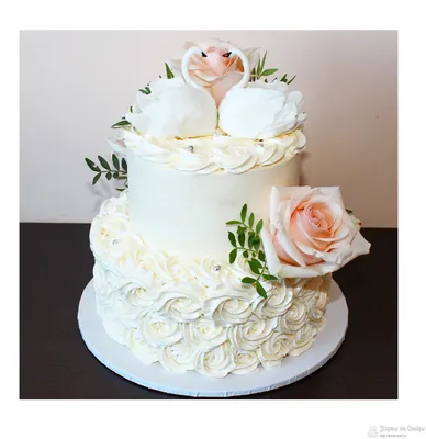 Торт \"Неразлучные лебеди\" Свадебный торт на заказ заказать с доставкой в СПБ