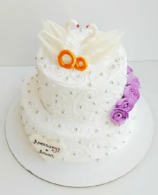 Свадебный торт с лебедями (58 фото)