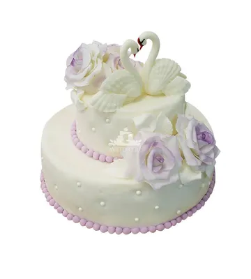 Свадебный торт с Лебедями №119712 заказать с доставкой