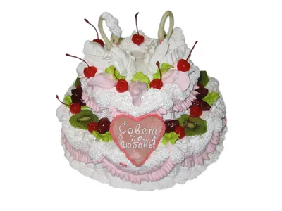 Свадебный торт \"Лебеди\" №457 по цене: 2500.00 руб в Москве | Lv-Cake.ru