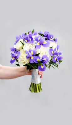 Свадебный букет из ирисов - 29 шт. за 7 890 руб. | Бесплатная доставка  цветов по Москве