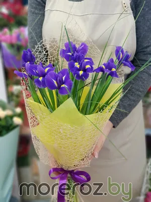 Букет тюльпанов и ирисов - Доставка свежих цветов в Шарыпово