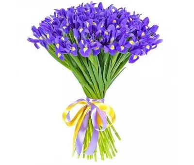Купить букет из ирисов и эустомы в Томске - доставка цветов MAKI