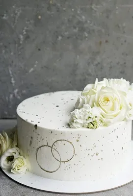 Свадебный торт с кольцами фото фото