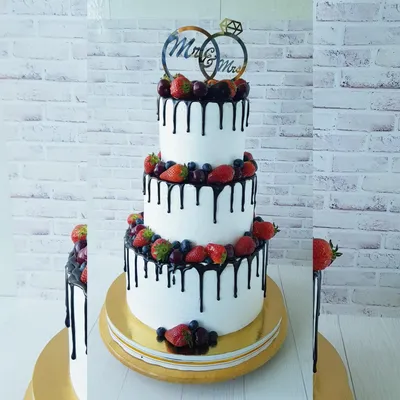 Свадебный торт с кольцами - Купить в магазине Chocoloves недорого