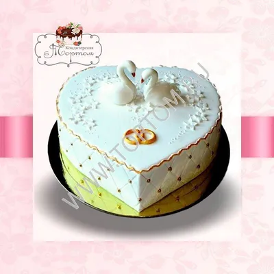 Свадебный торт в форме сердца (35 фото)
