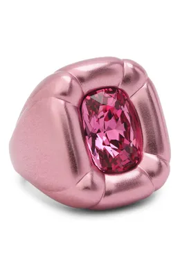 Кольцо из натурального жемчуга с кристаллом Swarovski \"Лаванда\" купить в  интернет-магазине JStar Jewelry