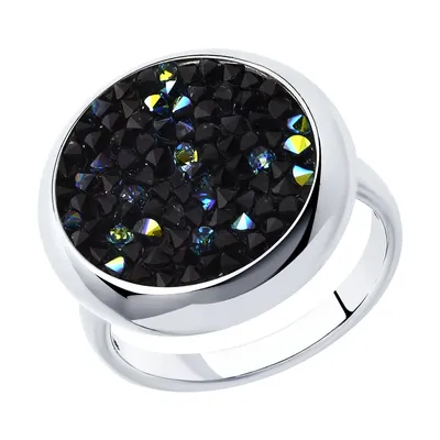 Помолвочное кольцо из белого золота с камнями Swarovski АРТ  01-5257-00-501-1120-38-70