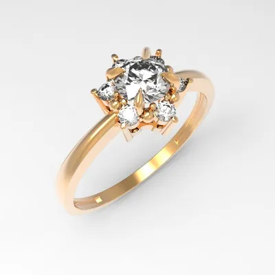 Женское кольцо с белым кристаллом Swarovski Swarovski ksv-15-a