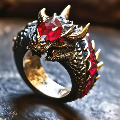 Антиквариат, кольцо силы, дракон с …» — создано в Шедевруме