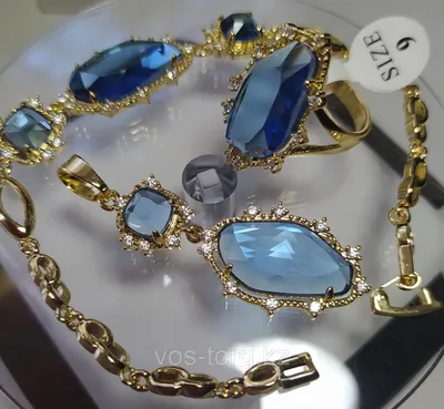 Комплект украшений \"Небесный свет\" кольцо+кулон+серьги+браслет (id  92367233), купить в Казахстане, цена на Satu.kz