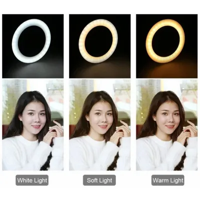 Кольцевая LED лампа USB 5Вт 16см для селфи кольцо, кольцевой свет бьюти  блогера