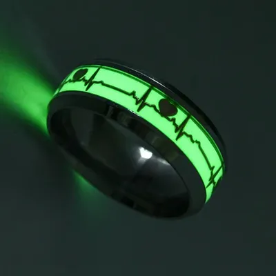 1 шт., светящееся кольцо на палец из нержавеющей стали | AliExpress
