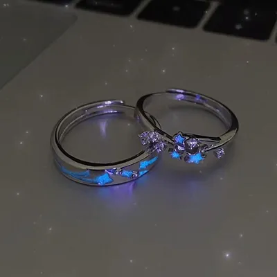 Открытое светящееся кольцо на палец, светящееся в темноте, регулируемое  кольцо, светящееся кольцо со звездой для вечеринки – лучшие товары в  онлайн-магазине Джум Гик