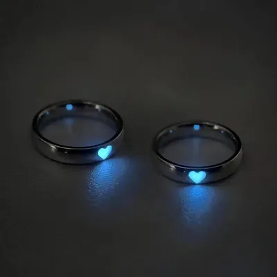 Светящееся кольцо из нержавеющей стали, парные кольца пульс, фосфорное  купить по низким ценам в интернет-магазине Uzum (119680)
