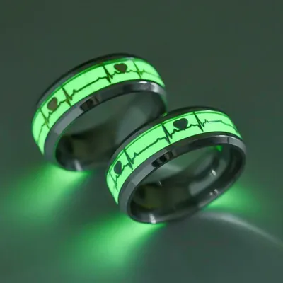 Светящееся кольцо в форме сердца, светящиеся в темноте кольца для друзей,  подарок, ювелирные изделия, оптовая продажа, 1 шт. | AliExpress