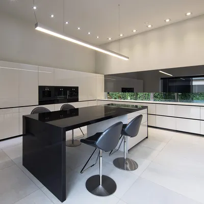 Освещение на кухне – современное светодиодное освещение на кухне с натяжным  потолком
