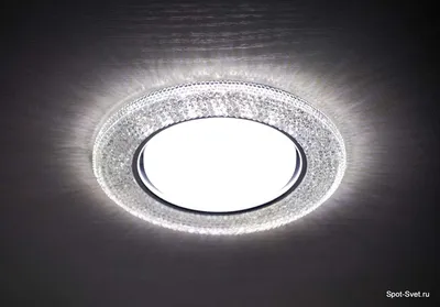 Ecola GX53 H4 LD5300 светильник встраиваемый без рефлектора с подсветкой  Белый 48x106 (к+) SW53LDEFB - Точечные светильники - Светодиодные лампы,  светильники, умный дом, купить - INTELMART.RU