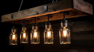 подвесной светильник свисающий из пяти бутылок с лампочками разного  размера, светильник в рамке для фото, легкий, приспособление фон картинки и  Фото для бесплатной загрузки