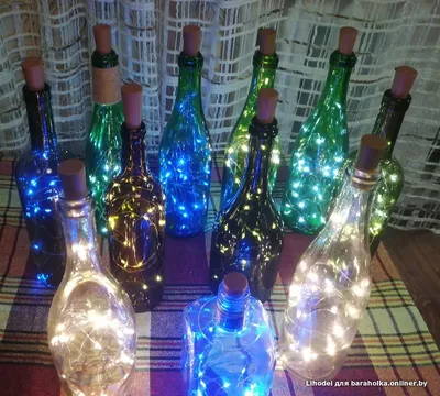 Ящик светящихся бутылок! Оригинальный светильник. в 2023 г | Светильники,  Деревянные ящики, Бутылка
