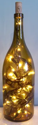 Светильники в форме винных бутылок свеча, 20 светодиодный s бутылки вина  огни строки на батарейках светодиодный беспламенный чай свет Звездная  струнная лампа | AliExpress