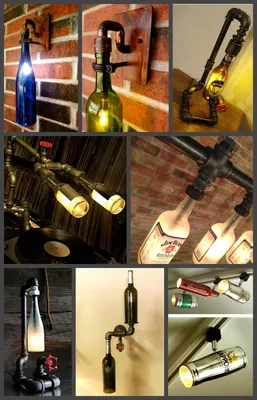 Бутылки-светильники | Пикабу