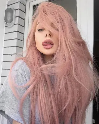 Светло розовый оттенок волос - 79 фото
